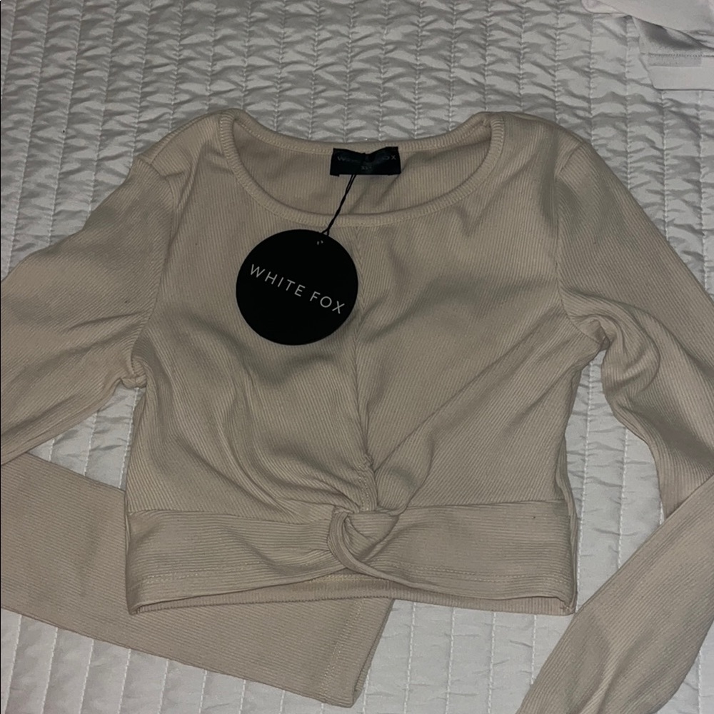 White Fox Boutique ribbed thick crop long sleeve